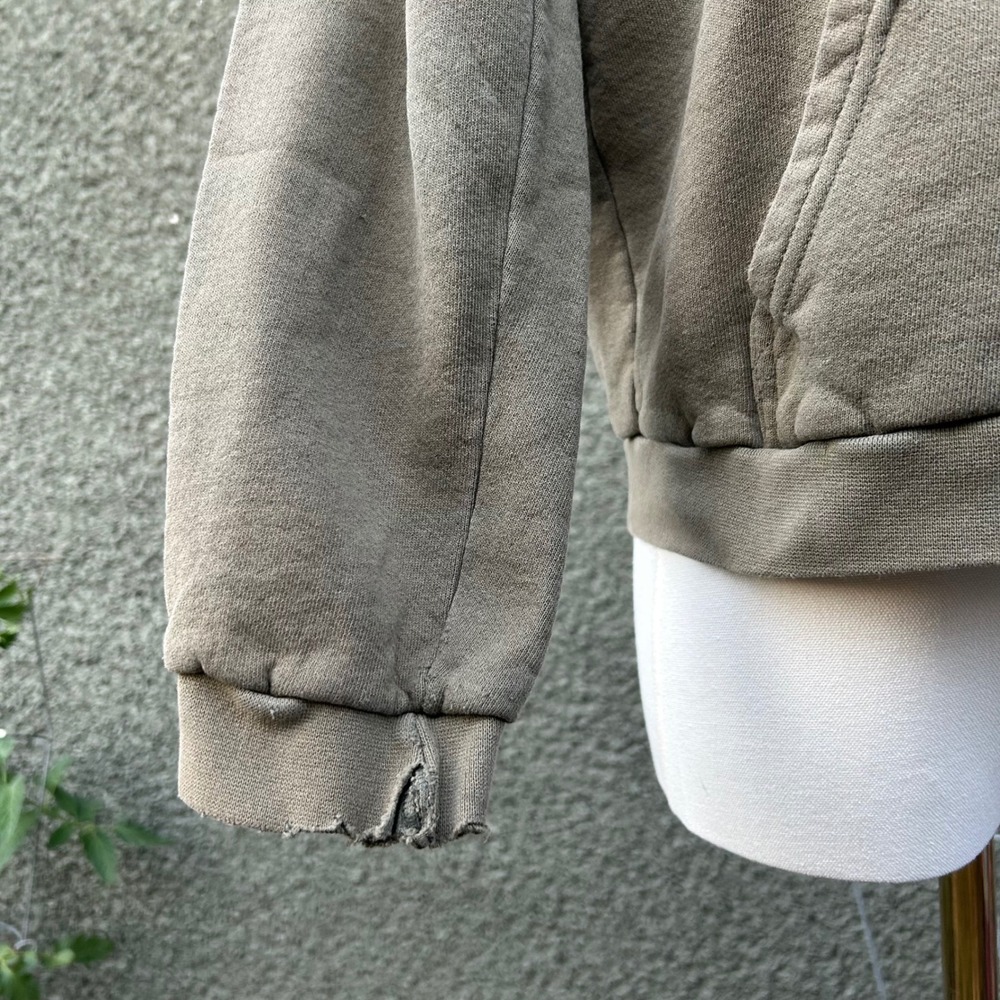 Vintage 90s Nike Hoodie Women Brown Distressed Athletics Spellout Pullover - Picture 7 of 8